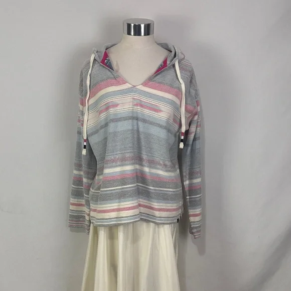 Faherty Faded Striped Hoodie Sweatshirt - Picture 2 of 6